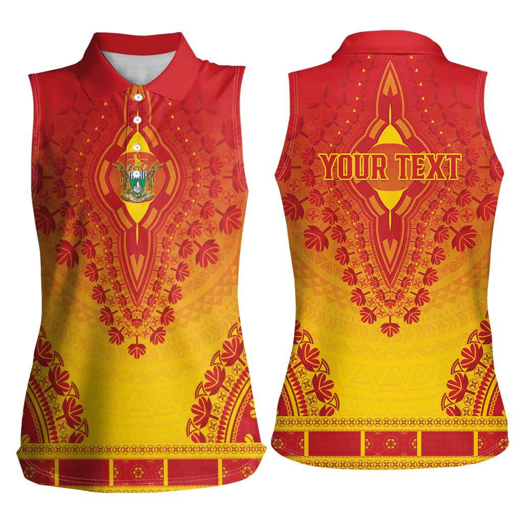 Personalized Zimbabwe African Dashiki Women Sleeveless Polo Shirt - Wonder Print Shop