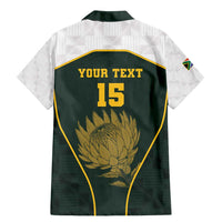 South Africa Rugby Personalised Family Matching Mermaid Dress and Hawaiian Shirt Springboks Mascot With King Protea -  African Pattern - Wonder Print Shop