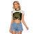 South Africa Rugby Personalised Raglan Cropped T Shirt Springboks Mascot With King Protea -  African Pattern - Wonder Print Shop