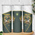 South Africa Rugby Personalised Skinny Tumbler Springboks Mascot With King Protea -  African Pattern - Wonder Print Shop