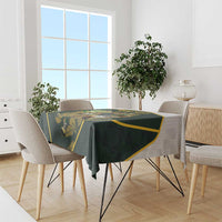 South Africa Rugby Personalised Tablecloth Springboks Mascot With King Protea -  African Pattern - Wonder Print Shop