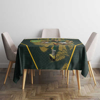 South Africa Rugby Personalised Tablecloth Springboks Mascot With King Protea -  African Pattern - Wonder Print Shop