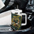 South Africa Rugby Personalised Tumbler With Handle Springboks Mascot With King Protea -  African Pattern - Wonder Print Shop
