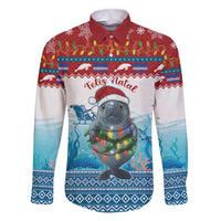 Personalised Cape Verde Christmas Family Matching Short Sleeve Bodycon Dress and Hawaiian Shirt Manatee Feliz Natal - Wonder Print Shop