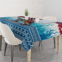 Personalised Cape Verde Christmas Tablecloth Manatee Feliz Natal - Wonder Print Shop