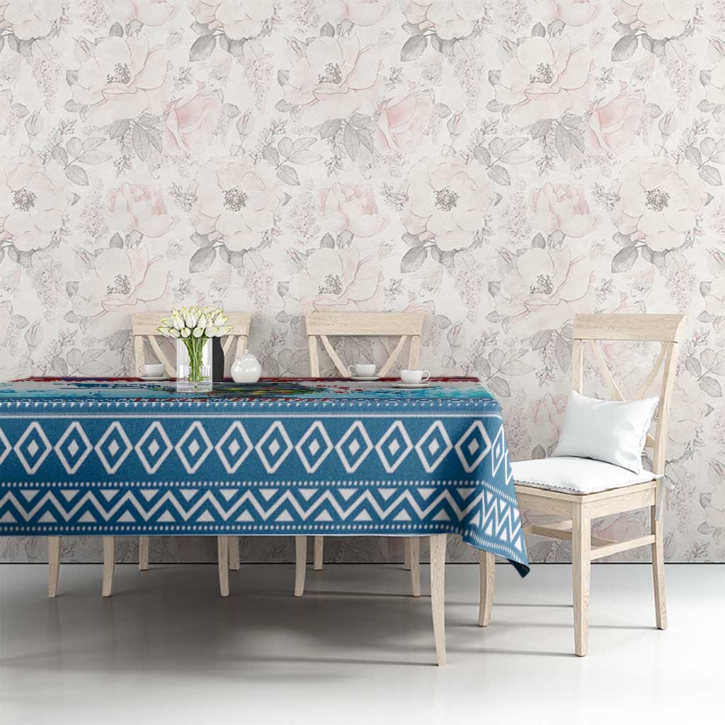 Personalised Cape Verde Christmas Tablecloth Manatee Feliz Natal - Wonder Print Shop