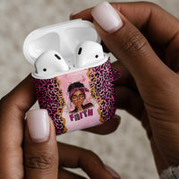 Black Her Story AirPods Case Faith Pink Leopard - Wonder Print Shop