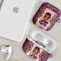 Black Her Story AirPods Case Faith Pink Leopard - Wonder Print Shop