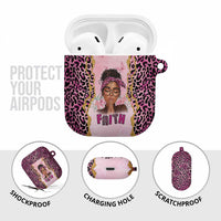 Black Her Story AirPods Case Faith Pink Leopard - Wonder Print Shop