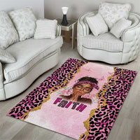 Black Her Story Area Rug Faith Pink Leopard - Wonder Print Shop