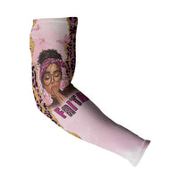 Black Her Story Arm Sleeves Faith Pink Leopard - Wonder Print Shop