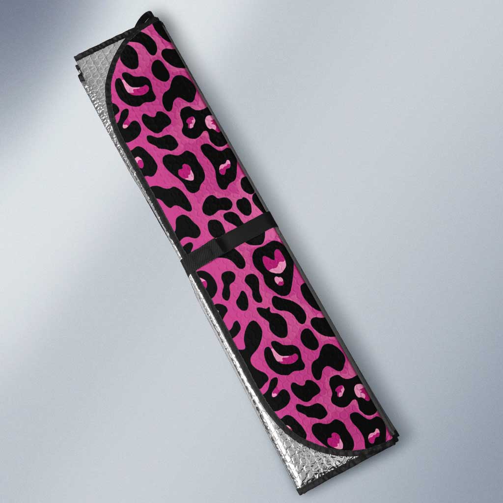 Black Her Story Auto Sun Shade Faith Pink Leopard - Wonder Print Shop