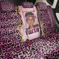Black Her Story Back Car Seat Cover Faith Pink Leopard - Wonder Print Shop