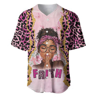 Black Her Story Baseball Jersey Faith Pink Leopard - Wonder Print Shop