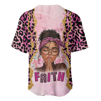Black Her Story Baseball Jersey Faith Pink Leopard - Wonder Print Shop