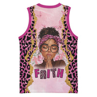 Black Her Story Basketball Jersey Faith Pink Leopard - Wonder Print Shop
