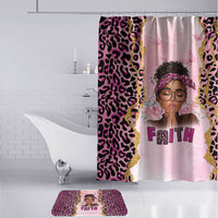 Black Her Story Bathroom Set Faith Pink Leopard - Wonder Print Shop