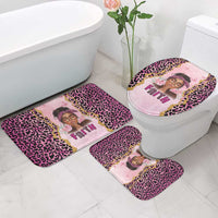 Black Her Story Bathroom Set Faith Pink Leopard - Wonder Print Shop