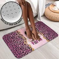 Black Her Story Bathroom Set Faith Pink Leopard - Wonder Print Shop