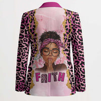 Black Her Story Blazer Faith Pink Leopard - Wonder Print Shop