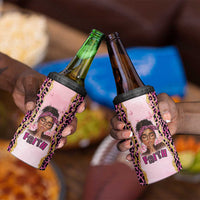Black Her Story 4 in 1 Can Cooler Tumbler Faith Pink Leopard - Wonder Print Shop