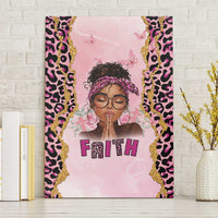 Black Her Story Canvas Wall Art Faith Pink Leopard - Wonder Print Shop
