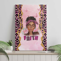 Black Her Story Canvas Wall Art Faith Pink Leopard - Wonder Print Shop