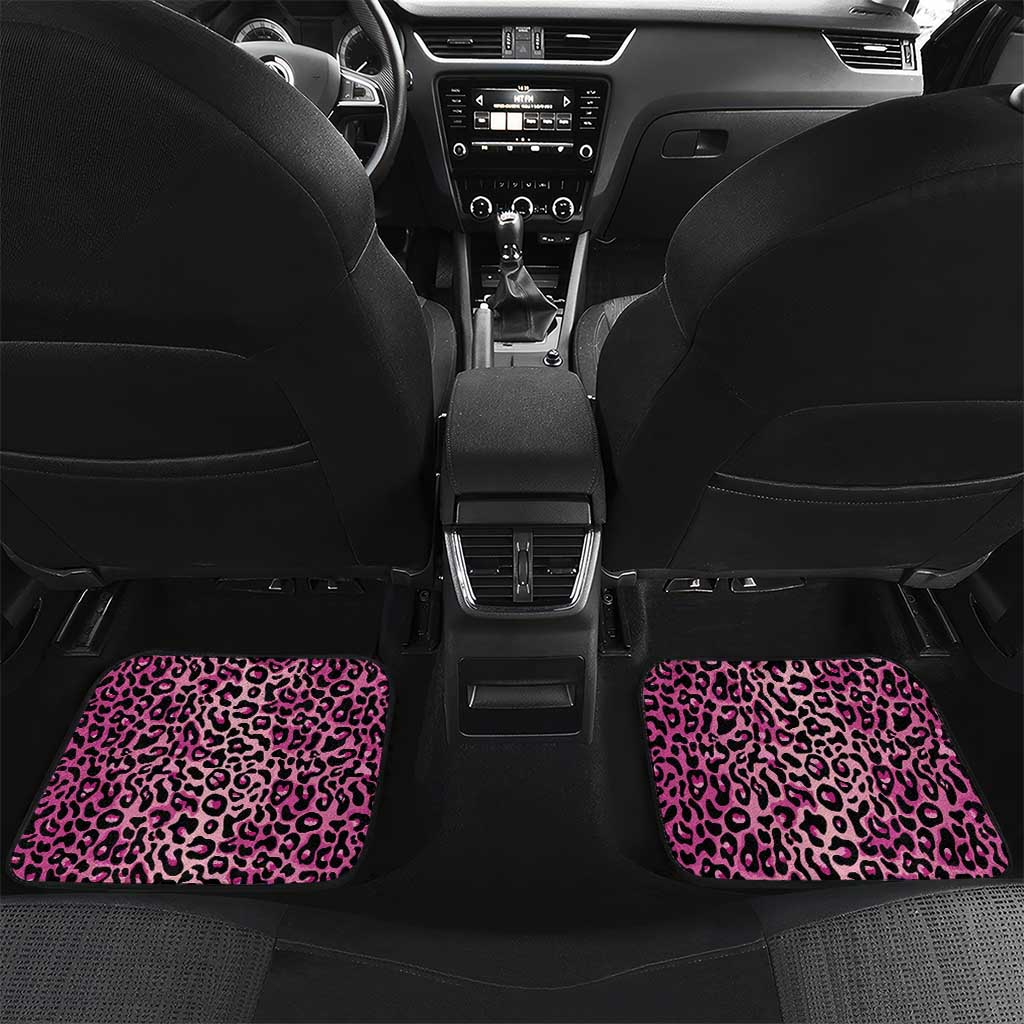 Black Her Story Car Mats Faith Pink Leopard - Wonder Print Shop