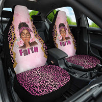 Black Her Story Car Seat Cover Faith Pink Leopard - Wonder Print Shop