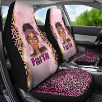 Black Her Story Car Seat Cover Faith Pink Leopard - Wonder Print Shop