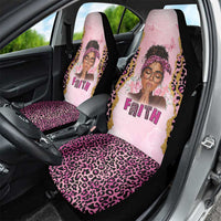 Black Her Story Car Seat Cover Faith Pink Leopard - Wonder Print Shop