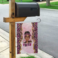 Black Her Story Garden Flag Faith Pink Leopard - Wonder Print Shop