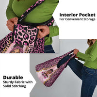 Black Her Story Grocery Bag Faith Pink Leopard - Wonder Print Shop