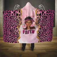 Black Her Story Hooded Blanket Faith Pink Leopard - Wonder Print Shop