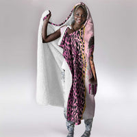Black Her Story Hooded Blanket Faith Pink Leopard - Wonder Print Shop