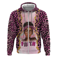 Black Her Story Hoodie Faith Pink Leopard - Wonder Print Shop