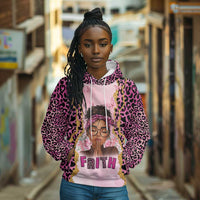 Black Her Story Hoodie Faith Pink Leopard - Wonder Print Shop