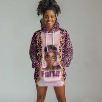 Black Her Story Hoodie Dress Faith Pink Leopard - Wonder Print Shop