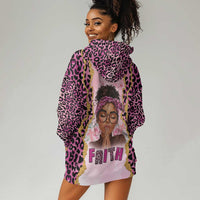 Black Her Story Hoodie Dress Faith Pink Leopard - Wonder Print Shop