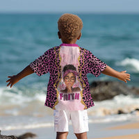 Black Her Story Kid Hawaiian Shirt Faith Pink Leopard - Wonder Print Shop