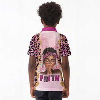Black Her Story Kid Polo Shirt Faith Pink Leopard - Wonder Print Shop