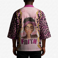 Black Her Story Kimono Faith Pink Leopard - Wonder Print Shop