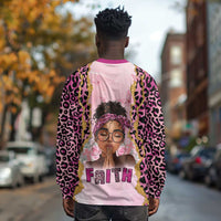Black Her Story Long Sleeve Shirt Faith Pink Leopard - Wonder Print Shop
