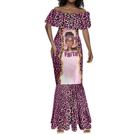 Black Her Story Mermaid Dress Faith Pink Leopard - Wonder Print Shop