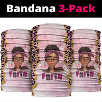 Black Her Story Neck Gaiter Faith Pink Leopard - Wonder Print Shop