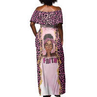 Black Her Story Off Shoulder Maxi Dress Faith Pink Leopard - Wonder Print Shop