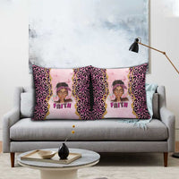 Black Her Story Pillow Cover Faith Pink Leopard - Wonder Print Shop