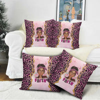 Black Her Story Pillow Cover Faith Pink Leopard - Wonder Print Shop