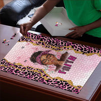 Black Her Story Puzzle Faith Pink Leopard - Wonder Print Shop