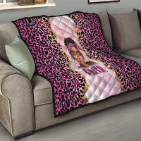 Black Her Story Quilt Faith Pink Leopard - Wonder Print Shop